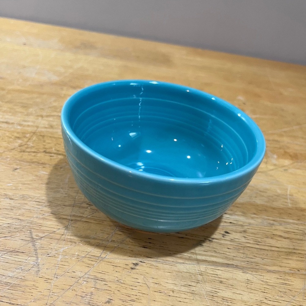 Fiesta Turquoise Small Bistro Bowl 5.5" Vtg Art Deco MCM Homer Laughlin USA Blue